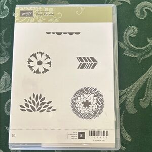 Stampin' Up! Petal Parade Stamp Set NEW flowers arrows flourish